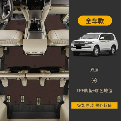 Modelə uyğun ayaqaltı – Toyota 4Runner Trd Pro Car - speedmaster-4runner-2013-2024-models-seven-seater-double-decker-fully-surrounded-floor-mats-tpe-coffee-carpet