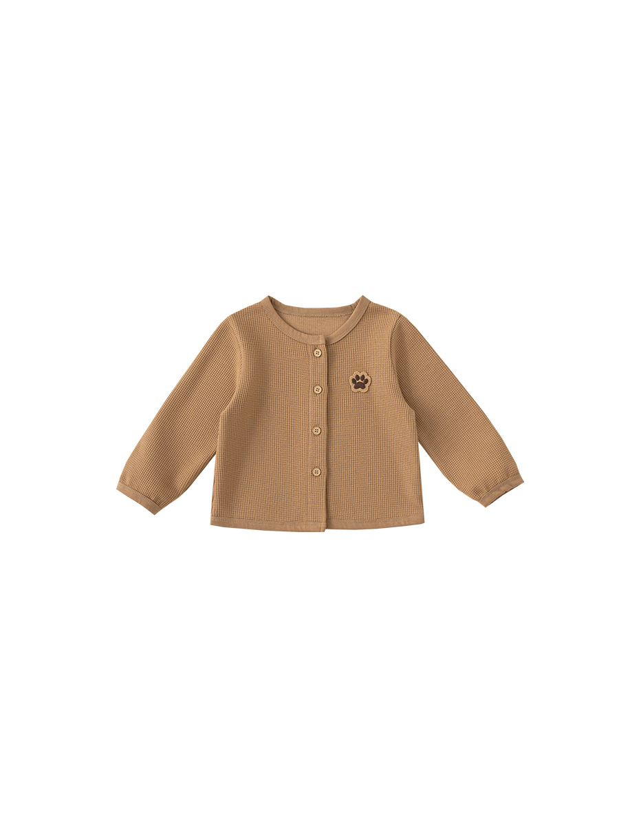 Ropa de niños Youbao otoño 2025 nuevo otoño ropa de bebé abrigo de manga larga cardigan de punto chaqueta de otoño