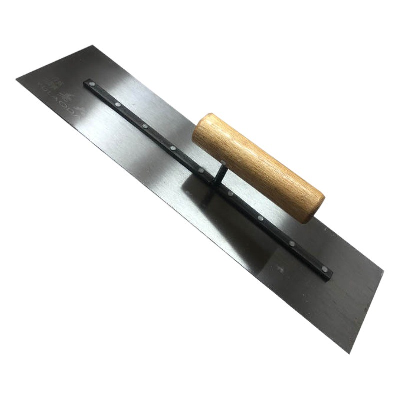 Mango de madera paleta enyesado espátula de masilla de albañilería herramientas de construcción de acero inoxidable cuchillo de empuje paleta de barro