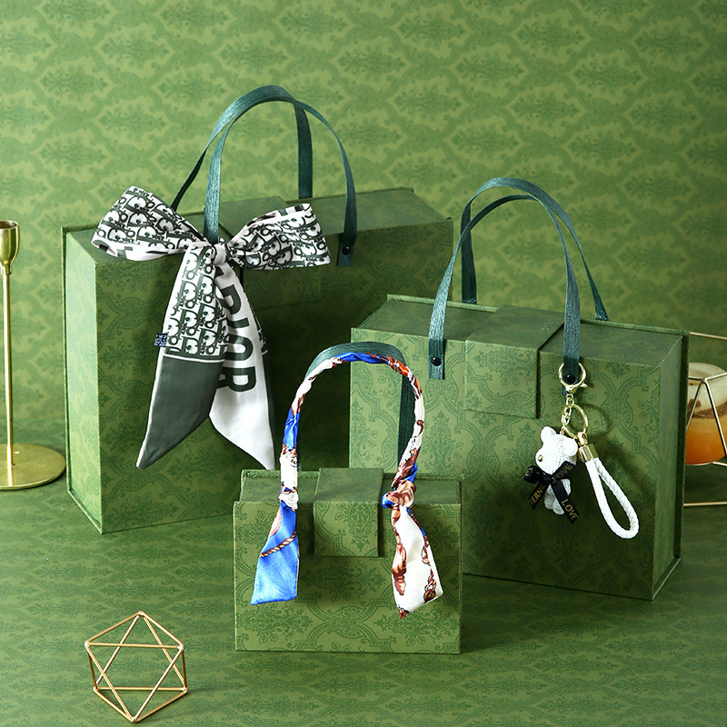 手提伴手礼盒结婚伴娘礼品盒翻盖创意喜庆礼物盒批发包装盒|ru