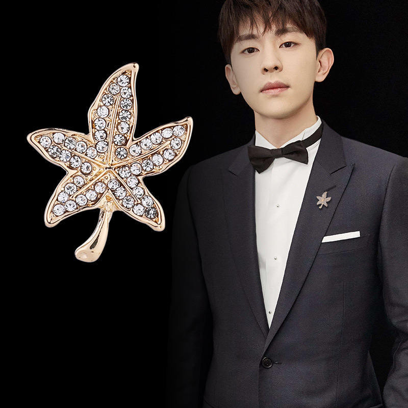 Simple anti-exposición pequeño pecho pin hebilla todo partido Opal collar camisa cardigan collar pin accesorios unisex