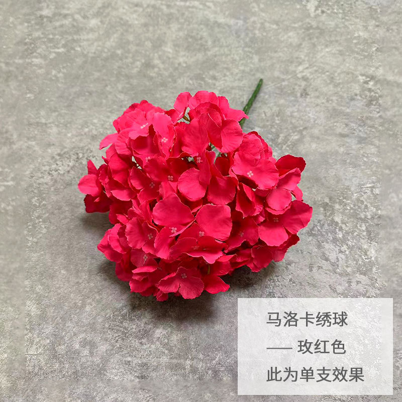 5 Hortensias Artificiales de Mallorca para Decoración de Bodas, Arreglo de Pasillo con Hortensias de Tela, Techo de Salón de Bodas, Ramo de Flores Artificiales Moderno