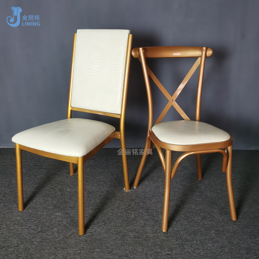 Fábrica al por mayor de boda Silla de banquete negociación blanca Silla de bambú cuero suave silla trasera restaurante Silla de comedor