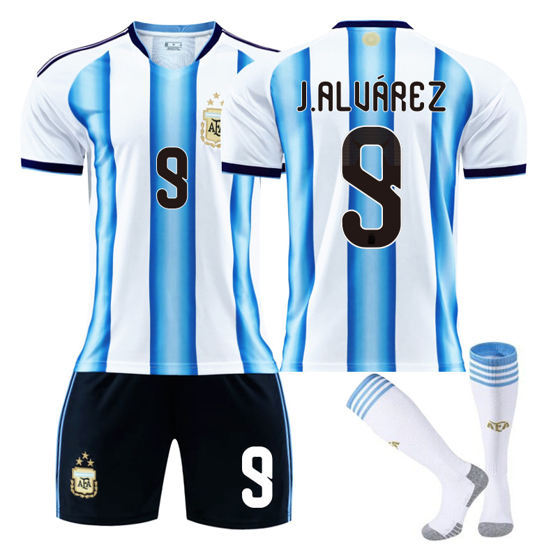 Copa del Mundo 2026 Argentina Camiseta de Fútbol en Casa No. 10 Camiseta de Messi 11 Di Maria 21 Dybala