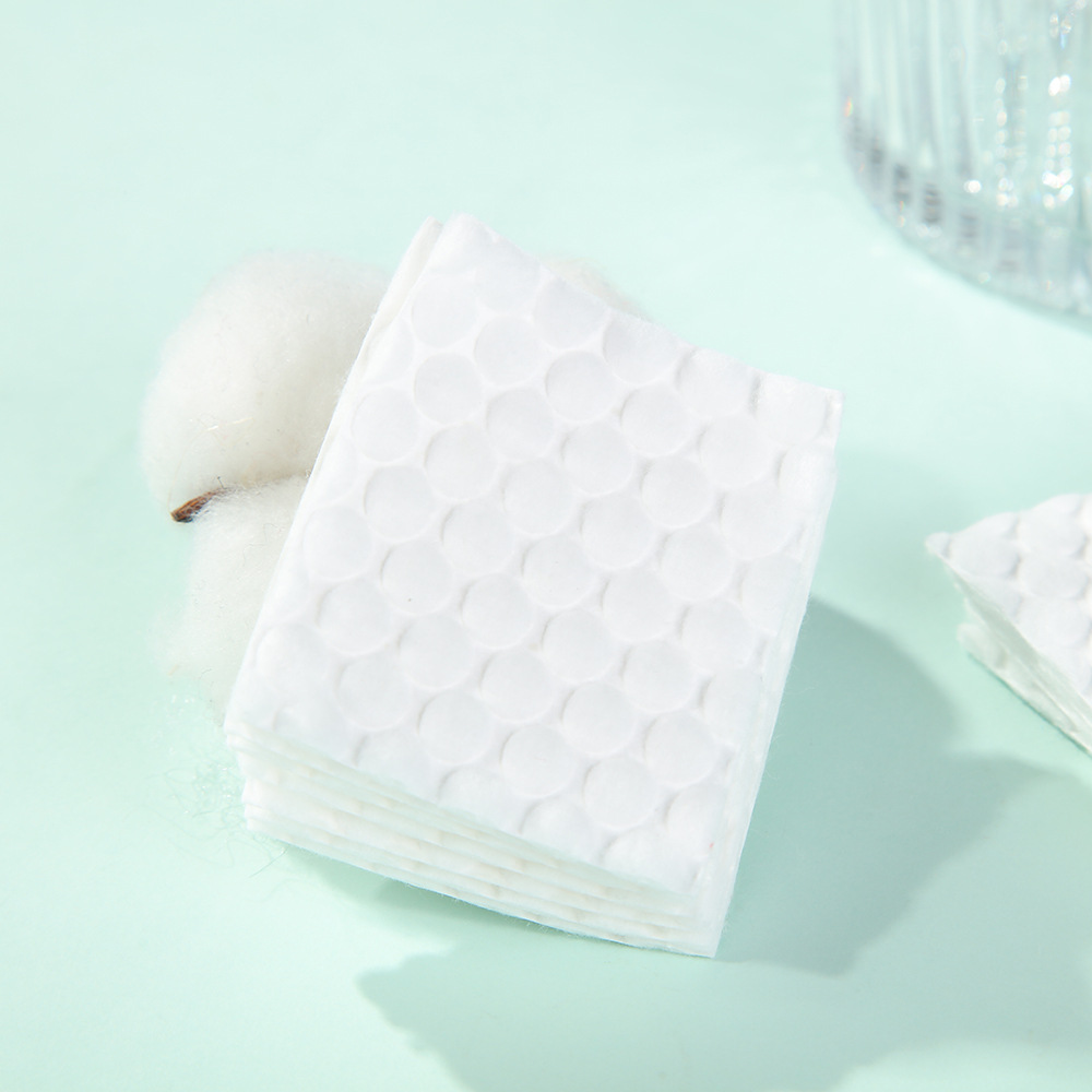 Customizado algodón maquillaje de patrón de perla delgado húmedo ahorro de agua belleza toallas limpiadoras de toallas faciales redondas de algodón limpio al por mayor