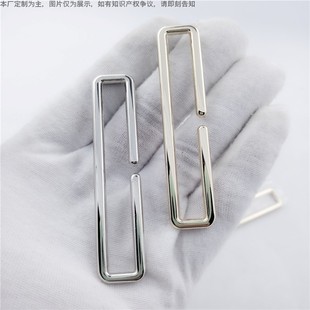 Inner diameter 60mm electroplated gold silver zinc alloy opening rectangular buckle buckle luggage square buckle