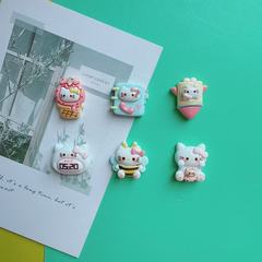 卡通可爱蜜蜂Kitty猫手工diy奶油胶树脂配件洞洞鞋扣发夹饰品材料
