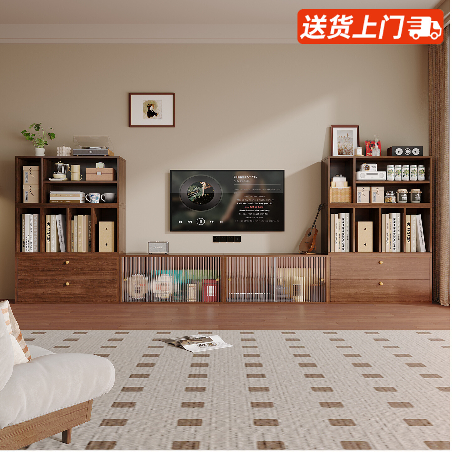 Gabinete de televisión, muebles antiguos, sala de estar, almacenamiento doméstico, todo en uno, 2025 nuevo gabinete de combinación modular libre