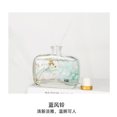 Aromatherapy essential oil flat bottle fireless aromatherapy hotel bedroom dried flowers rattan toilet deodorization long-lasting fragrance