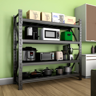 100kg Small Iron Shelf Multi-Layer Household Shelf Storage Rack Express Storage Cargo Rack Warehouse Storage Shelf