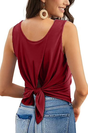 Vente En Gros Femmes Décontractée Style Simple Vêtement De Rue Couleur Unie Sans Manches T-shirts display picture 24