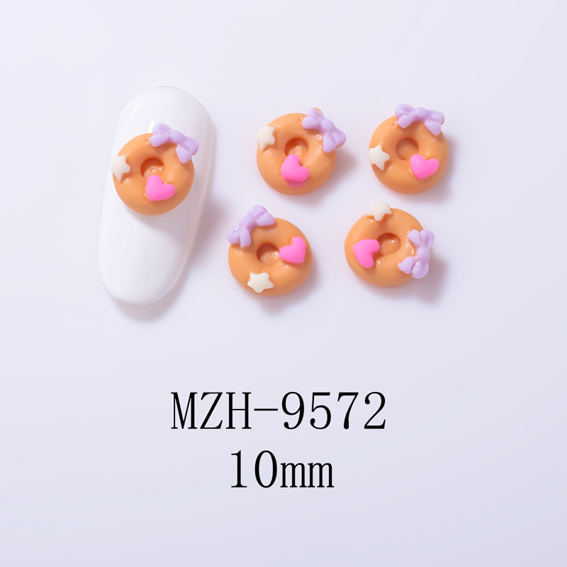 4g Weight Nail Decoration Accessories Nail Supplies 10 PCS/Package Quantity Resin Material Cartoon, Star, Moon Pattern Cute, Sweet Style Cute Sweet Cartoon Star Moon Resin Nail Decoration Accessories 10 PCS/Package 1