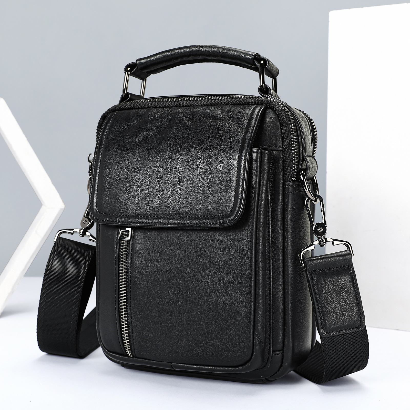 Ventas transfronterizas calientes de cuero para hombres mochila deportiva al aire libre mochila texturizada retro colección de bolsos de hombro