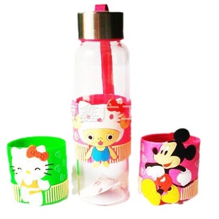 Cartoon Pvc Soft Rubber Cup Leather Non-Toxic Insulated Cup Cover Glue Concave and Convex Stereo Cup Leather Cover Stereo Shape