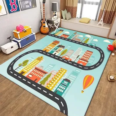 Mat Road Track Parking Lot, Avtomobil döşəmə paspasları - light-blue-12-80x-120cm