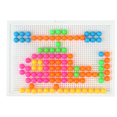 Mushroom Nail Combination Puzzle Board, Children's Brain Development Puzzle Toy for 3-7 Year Old Kids, Boys and Girls Building Blocks