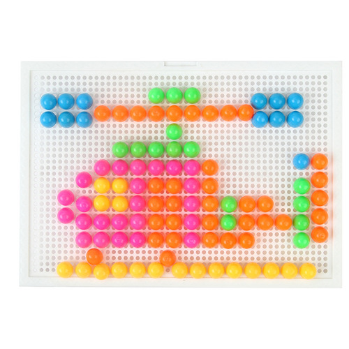 Mushroom Nail Combination Puzzle Board, Children's Brain Development Puzzle Toy for 3-7 Year Old Kids, Boys and Girls Building Blocks
