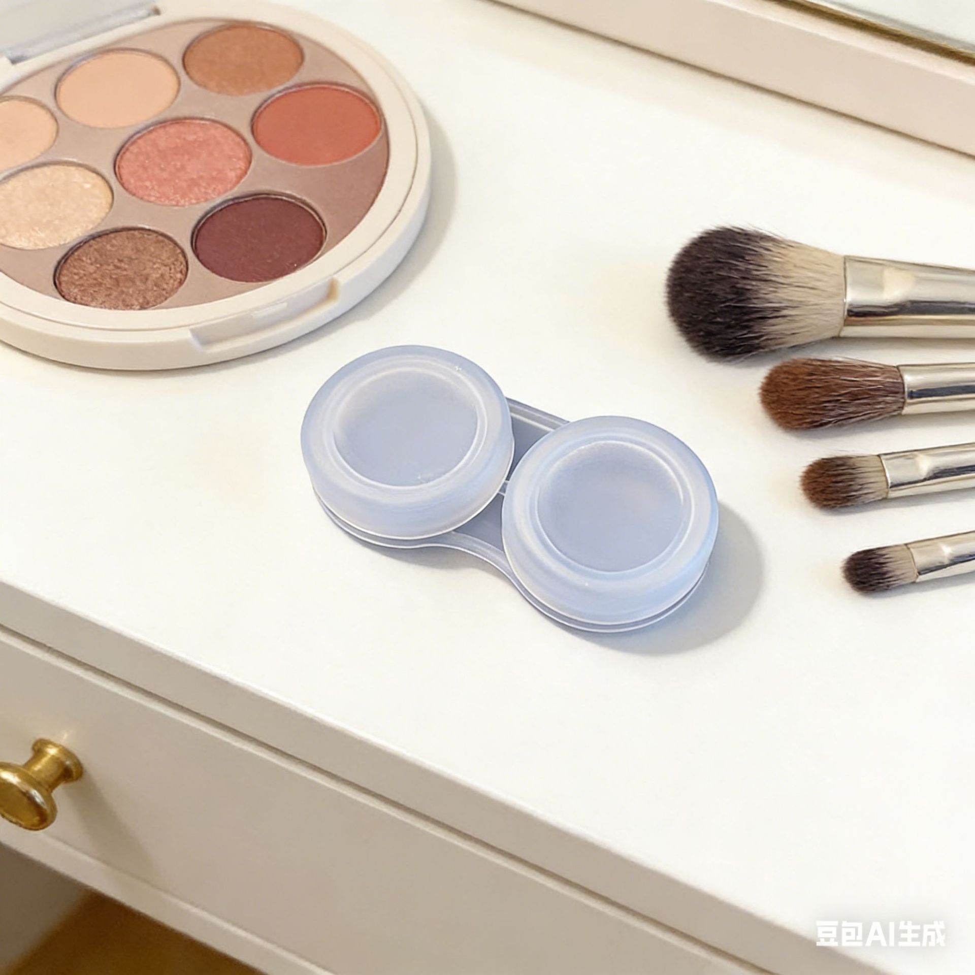 厂家直供糖果色隐形眼镜盒塑料pp美瞳伴侣双联盒收纳