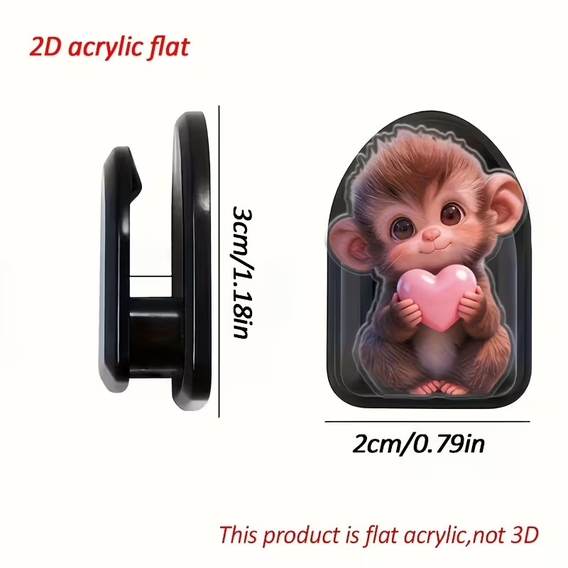 Cross-Border Acrylic 2D Flat Surface with Pink Heart-Shaped Monkey Pattern Multifunctional Adhesive Car Storage Organizer Cross-Border Acrylic 2D Flat Surface with Pink Heart-Shaped Monkey Pattern Multifunctional Adhesive Car Storage Organizer