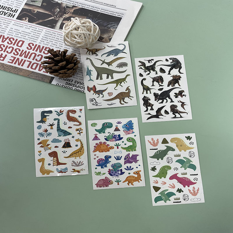Cross-border supply tattoo stickers fluorescent unicorn dinosaur stickers luminous stickers cartoon waterproof children tattoo stickers