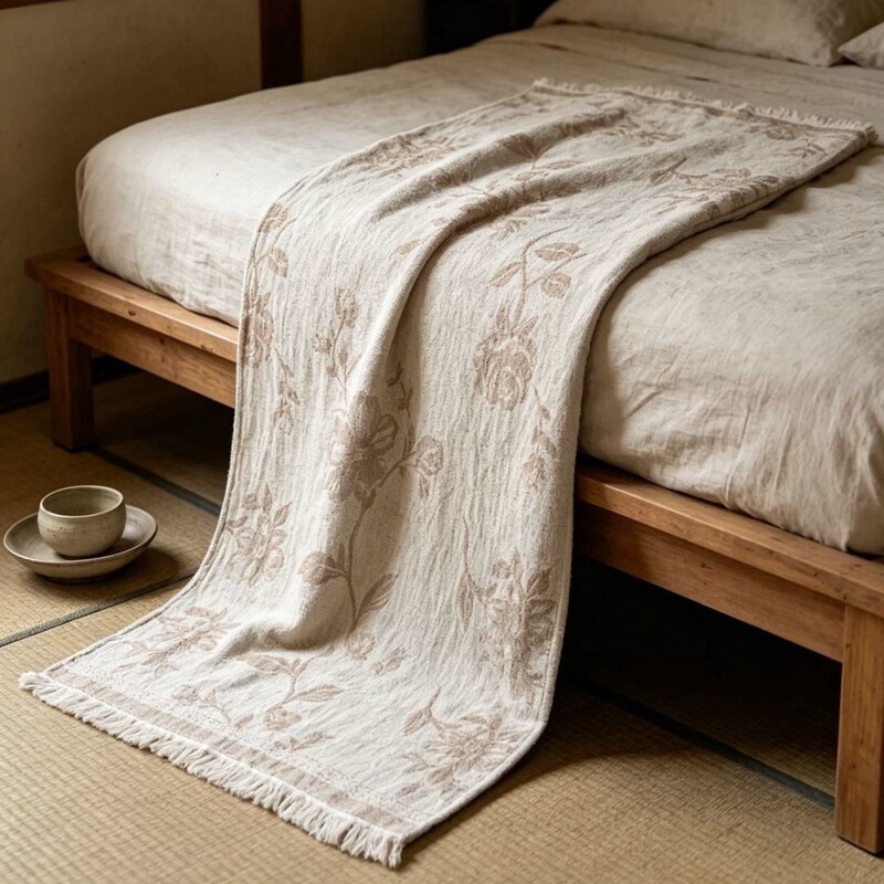 Raindrop Hemp Multifunctional Bath Towel Summer New Jacquard Tassel Shawl Nap Blanket Sofa Cover Vintage Thin Style