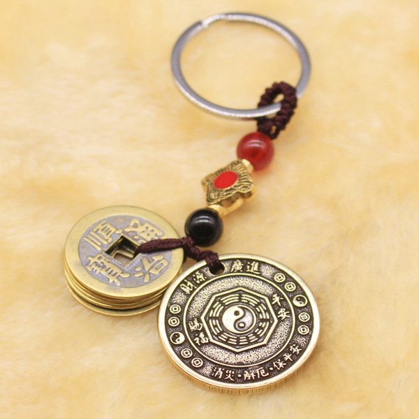 Creative brass keychain