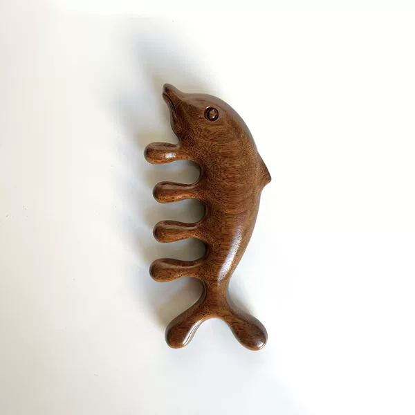 Golden Sandan Dolphin Massage Comb