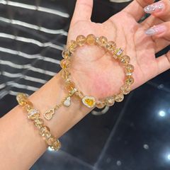 天然黄水晶黄阿塞水晶手链金发晶平替葫芦福禄手串女款送闺蜜礼物