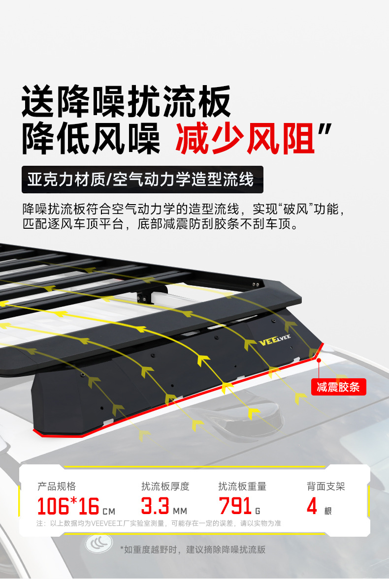 Tank 500 Roof Rack Ladder Modification Wind Expansion Platform Spoiler Side Tent Dedicated for Backpacks