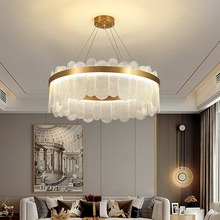 新款轻奢客厅吊灯后现代简约大气餐厅卧室灯具北欧别墅大厅圆形灯