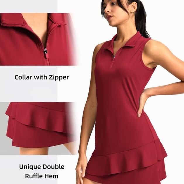 2024 Cross-Border Foreign Trade Amazon Fitness Tennis Yoga Clothing Golf Clothing Built-In Shorts Sleeveless Top for Women