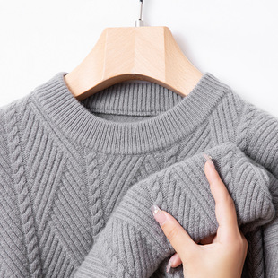 Puyuan Pure Wool Sweater Men's 2025 Autumn and Winter New Wool Thickeneded Warm Base Layer Sweater Men
