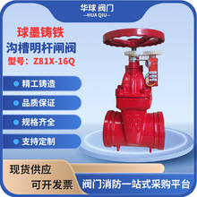 上海沪航 开维喜沟槽信号软密封闸阀XZ85X-16Q消防阀门锁闭