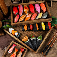 活动拍摄食物道具仿真食品菜品饭团三文鱼片手握寿司日本料理模型