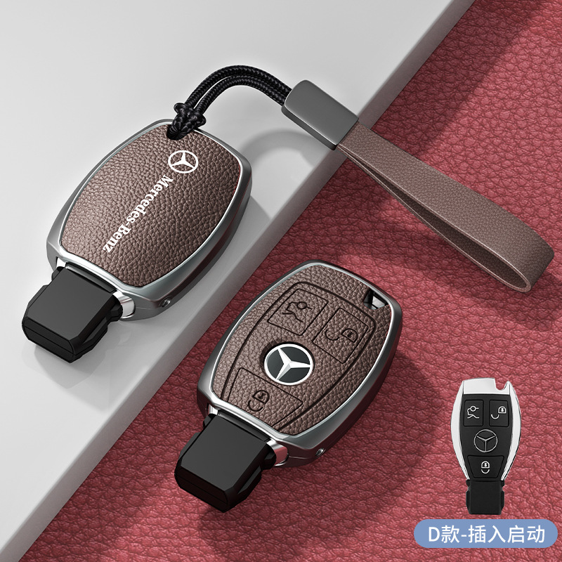 모델 D 삽입 3버튼 모카 브라운 아연 합금 싱글 쉘 + 핸드 스트랩