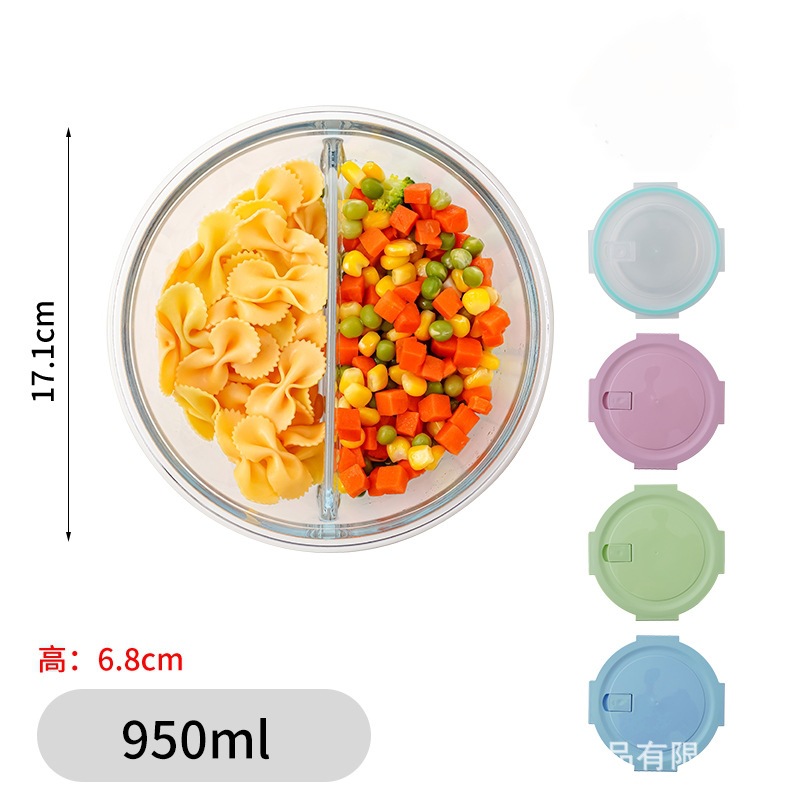 Recipiente para conservar alimentos, tazón de vidrio de borosilicato de alta calidad, recipiente hermético para refrigerador, frasco sellado, apto para horno y microondas, lonchera de gran venta
