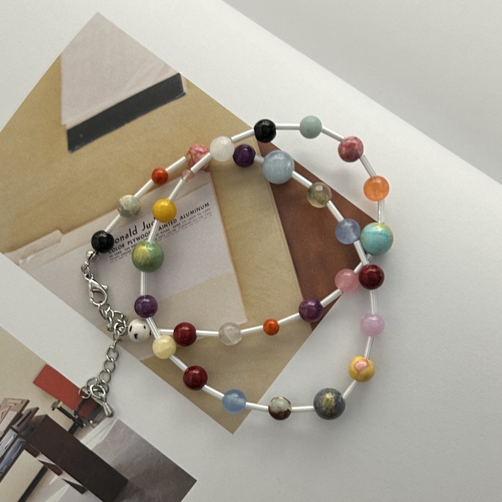 Casual Simple Style Geometric Natural Stone Glass Women's Necklace display picture 1