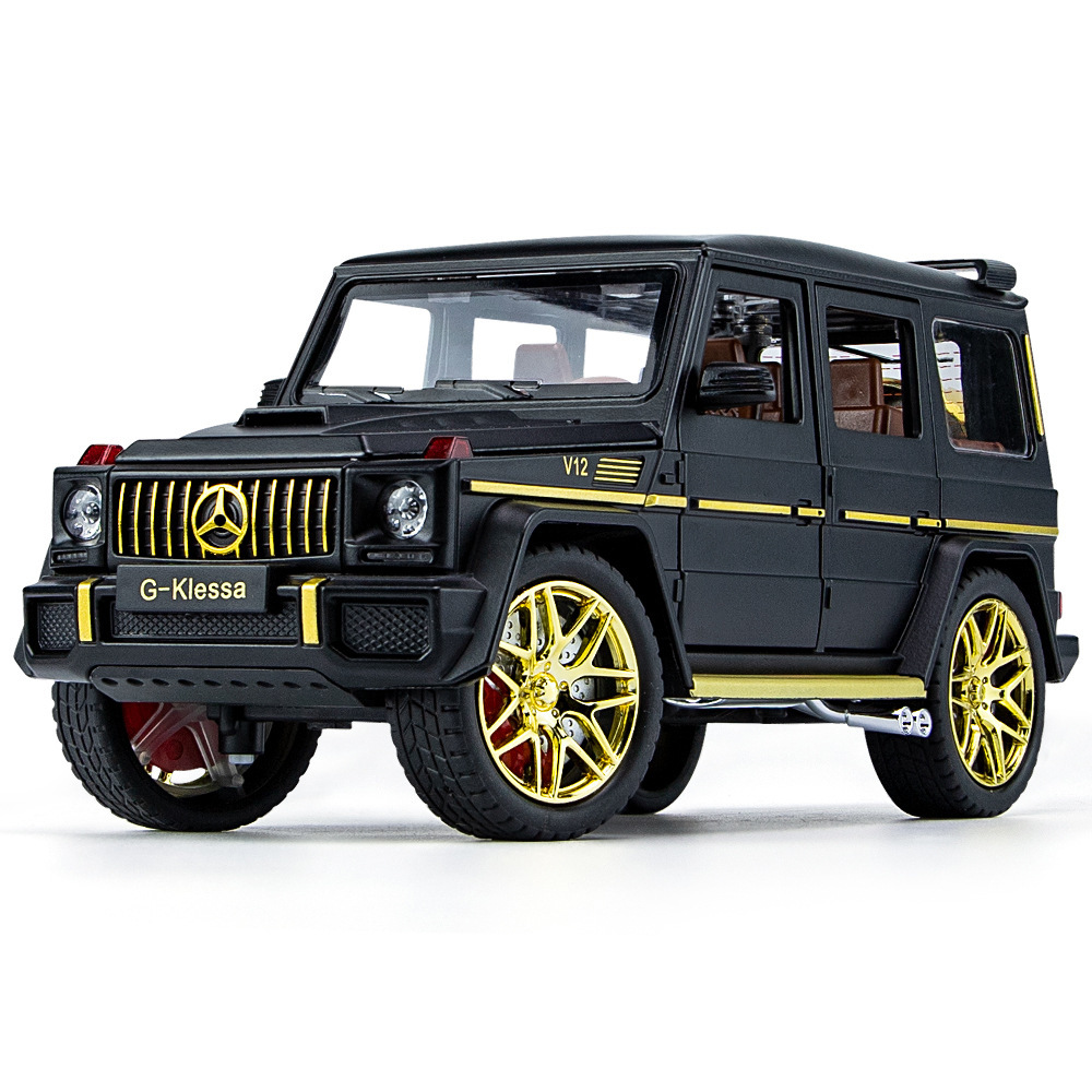 1: 24 Gran G G63 modelo de vehículo de aleación SUV Echo sonido y luz efectos de sonido regalos comerciales juguetes de niño grande al por mayor