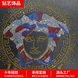 烫图烫钻 人头烫钻 欧洲站 男女装烫钻图水钻个性满钻亮片手工