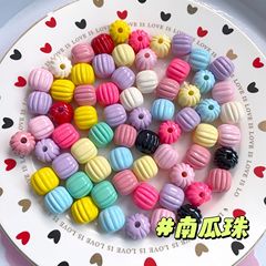 亚克力烤漆直孔墩墩南瓜珠串珠散珠diy手机链钥匙扣材料饰品配件
