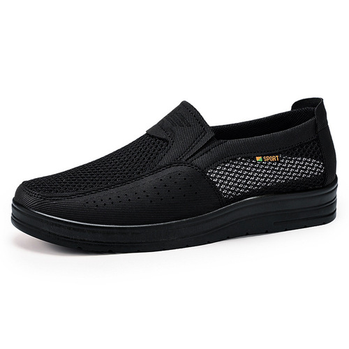 Plus-size polyurethane men's shoes, summer mesh, new style men's canvas shoes, breathable slip-on casual sandals.