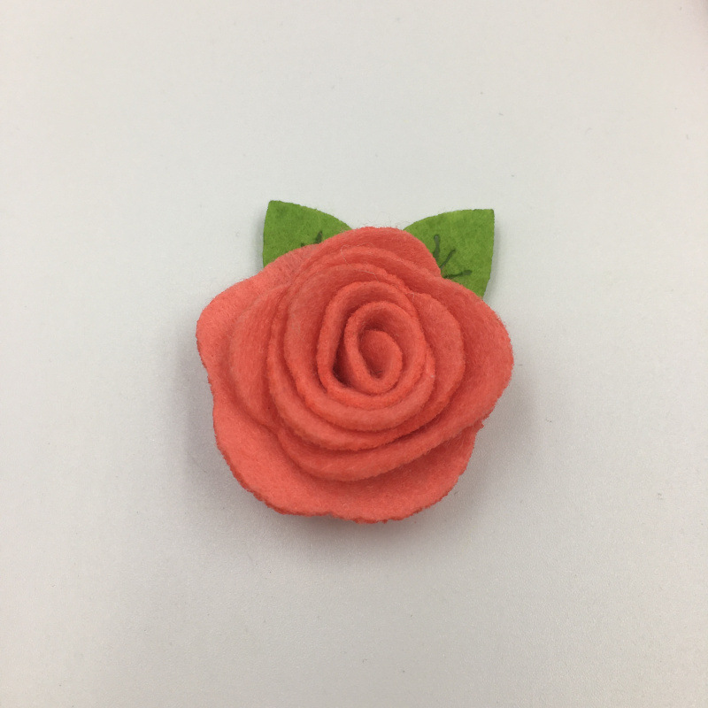 4cm 펠트 천 꽃 - 수박 레드