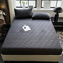 2025压花床罩外贸跨境专卖亲肤磨毛单床笠枕套