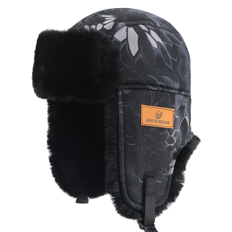 Gorro de invierno grueso Thunderbolt gorro de esquí protector de orejas al aire libre protector de frío y calentamiento gorra de cabeza transfronteriza unisex