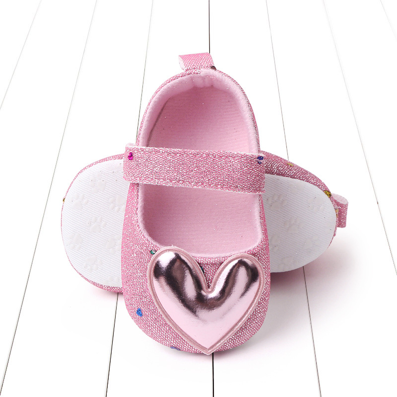 Sparkling princess shoes, baby with soft soles anti slip single shoes for ages 0-1 in spring and autumn_viptrois.com