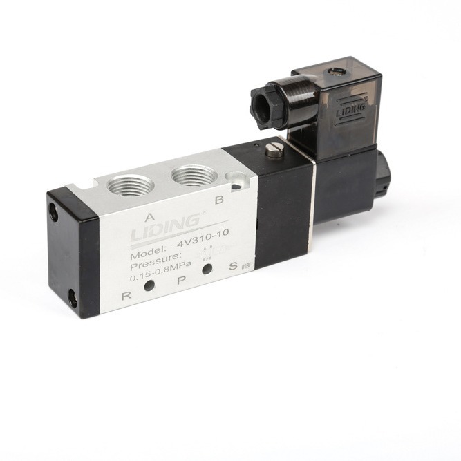 密封三通式4V300系列气动电磁阀 硬质阀体顺滑低阻力换向电磁阀