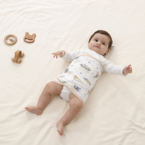 Baby sleeping bag, anti-shock swaddle, silent hook-and-loop knitted cotton swaddle, newborn bag, hand newborn bag sheet