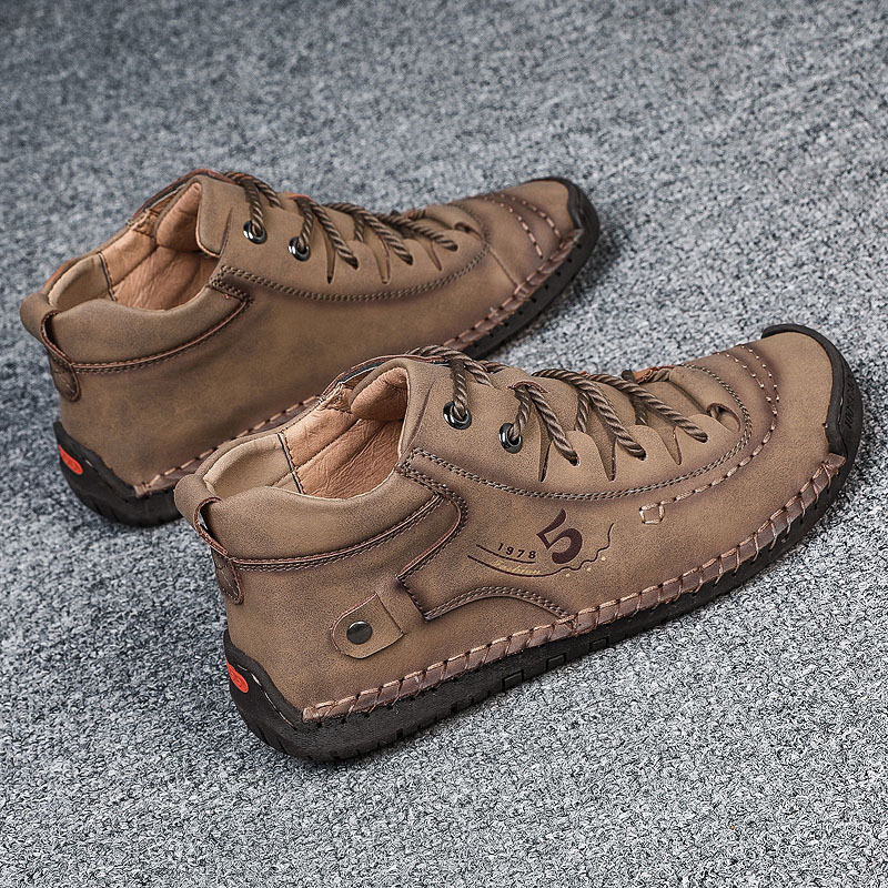 New retro cross-border oversized Martin boots for men's outdoor leisure leather shoes, plush high top cotton shoes, directly supplied by manufacturers New retro cross-border oversized Martin boots for men's outdoor leisure leather shoes, plush high top cotton shoes, directly supplied by manufacturers