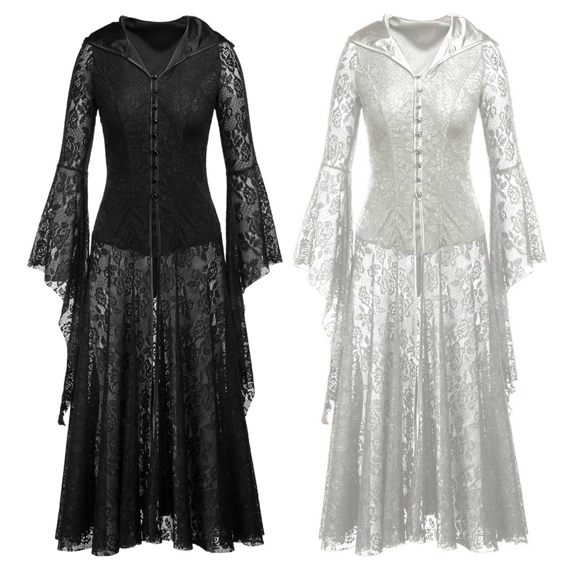 Cross-Border Women's Cos Medieval Strappy Mid-Length Skirt Lolita Lolita Dark Retro Style Gothic Dress