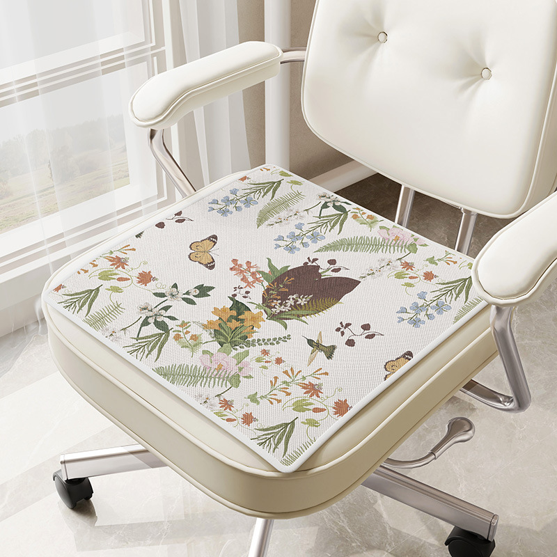 얼음 실크 백 동백 꽃-사각형 수평